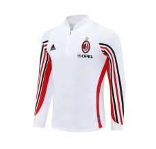 AC Milan Felpa Allenamento 2003-04 - 1-4 Zip Retro Bianco