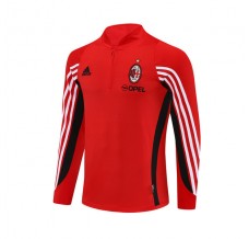 AC Milan Felpa Allenamento 2003-04 - 1-4 Zip Retro Rosso
