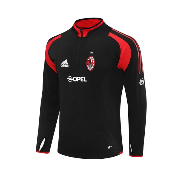 AC Milan Felpa Allenamento 2004-05 - 1-4 Zip Retro Nero AC Milan Felpa Allenamento 2004-05 - 1-4 Zip Retro Nero