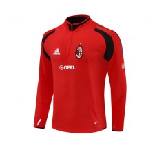 AC Milan Felpa Allenamento 2004-05 - 1-4 Zip Retro Rosso