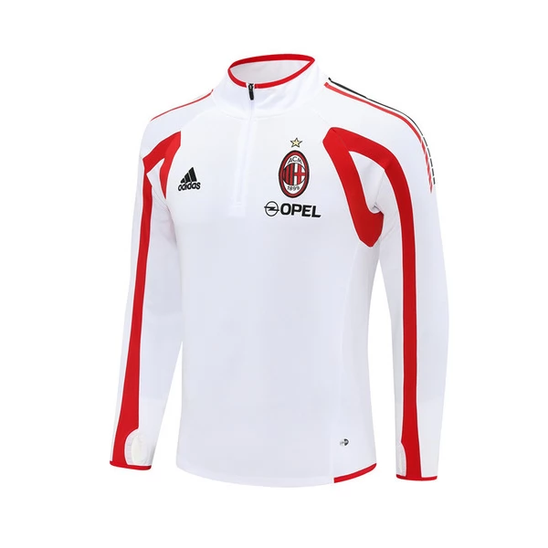 AC Milan Felpa Allenamento 2005-06 - 1-4 Zip Retro Bianco AC Milan Felpa Allenamento 2005-06 - 1-4 Zip Retro Bianco