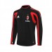 AC Milan Felpa Allenamento 2005-06 - 1-4 Zip Retro Nero