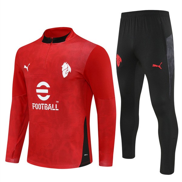 AC Milan Tuta Felpa da Allenamento 2025/26 - 1-4 Zip Rosso AC Milan Tuta Felpa da Allenamento 2025/26 - 1-4 Zip Rosso