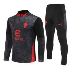 AC Milan Tuta Felpa da Allenamento Bambino 2025/26 - 1-4 Zip Nero