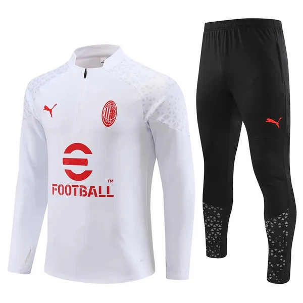 AC Milan Tute Felpe da Allenamento 2023/24 - 1-4 Zip Bianco AC Milan Tute Felpe da Allenamento 2023/24 - 1-4 Zip Bianco