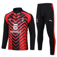 AC Milan Tute Felpe da Allenamento 2023/24 - 1-4 Zip Nero Rosso AC Milan Tute Felpe da Allenamento 2023/24 - 1-4 Zip Nero Rosso
