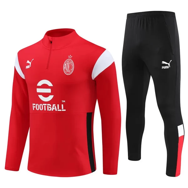 AC Milan Tute Felpe da Allenamento 2023/24 - 1-4 Zip Rosso Nero AC Milan Tute Felpe da Allenamento 2023/24 - 1-4 Zip Rosso Nero