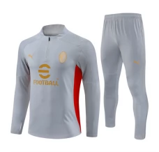 AC Milan Tute Felpe da Allenamento Bambino 2024/25 - 1-4 Zip Grigio AC Milan Tute Felpe da Allenamento Bambino 2024/25 - 1-4 Zip Grigio