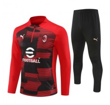 AC Milan Tute Felpe da Allenamento Bambino 2024/25 - 1-4 Zip Rosso