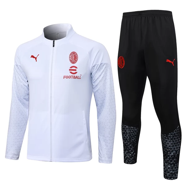 AC Milan Tute Giacca da Allenamento 2023/24 - Bianco Nero AC Milan Tute Giacca da Allenamento 2023/24 - Bianco Nero