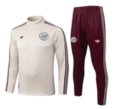 Ajax Amsterdam Tuta Felpa da Allenamento Bambino 2025/26 - 1-4 Zip Beige
