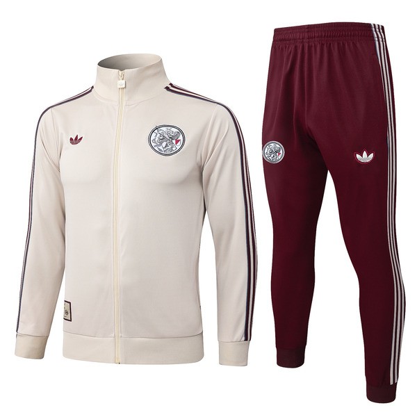 Ajax Amsterdam Tuta Giacca da Allenamento Bambino 2025/26 - Beige Ajax Amsterdam Tuta Giacca da Allenamento Bambino 2025/26 - Beige