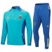 Ajax Amsterdam Tute Felpe da Allenamento Bambino 2024/25 - 1-4 Zip Blu