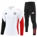 Ajax Amsterdam Tute Felpe da Allenamento Bambino 2025/26 - 1-4 Zip Bianco