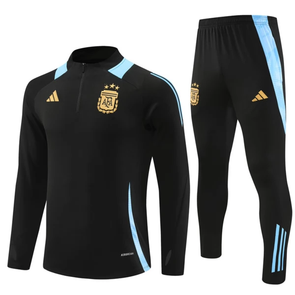 Argentina Tute Felpe da Allenamento 2024/25 - 1-4 Zip Nero Argentina Tute Felpe da Allenamento 2024/25 - 1-4 Zip Nero