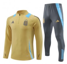 Argentina Tute Felpe da Allenamento Bambino 2024/25 - 1-4 Zip Gold