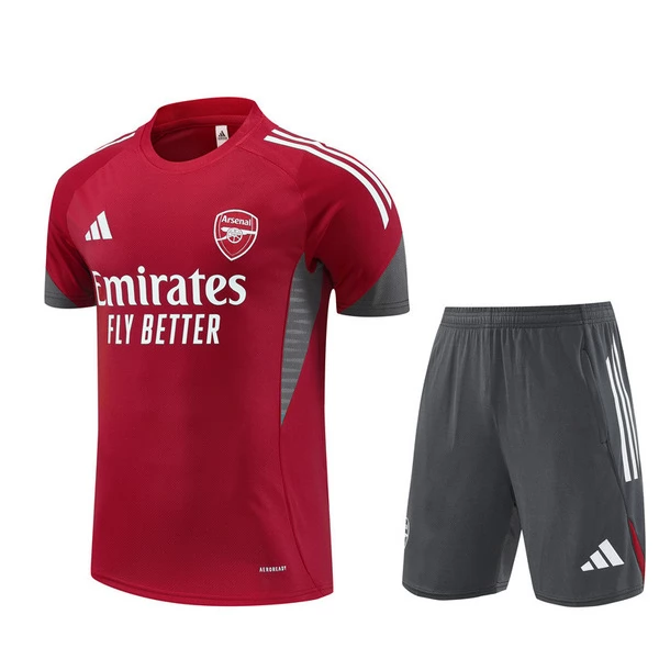 Arsenal Tuta Maglia da Allenamento Bambino 2025/26 - Shorts Rosso Arsenal Tuta Maglia da Allenamento Bambino 2025/26 - Shorts Rosso