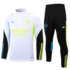 Arsenal Tute Felpe da Allenamento 2023/24 - 1-4 Zip Bianco Nero
