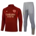 Arsenal Tute Felpe da Allenamento 2023/24 - 1-4 Zip Dark Rosso