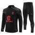 Bambino AC Milan Tute Felpe da Allenamento 2023/24 - 1-4 Zip Nero
