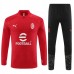 Bambino AC Milan Tute Felpe da Allenamento 2023/24 - 1-4 Zip Rosso
