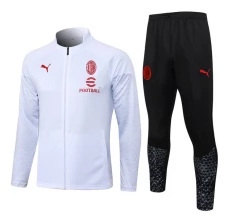Bambino AC Milan Tute Giacca da Allenamento 2023/24 - Bianco Nero Bambino AC Milan Tute Giacca da Allenamento 2023/24 - Bianco Nero