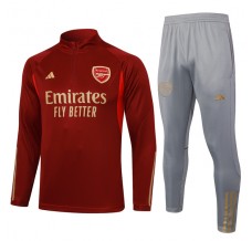 Bambino Arsenal Tute Felpe da Allenamento 2023/24 - 1-4 Zip Dark Rosso