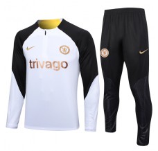 Bambino Chelsea Tute Felpe da Allenamento 2023/24 - 1-4 Zip Bianco Nero