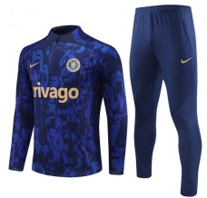 Bambino Chelsea Tute Felpe da Allenamento 2023/24 - 1-4 Zip Blu Camouflage