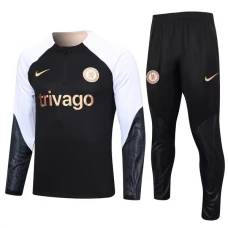 Bambino Chelsea Tute Felpe da Allenamento 2023/24 - 1-4 Zip Nero Bianco Bambino Chelsea Tute Felpe da Allenamento 2023/24 - 1-4 Zip Nero Bianco