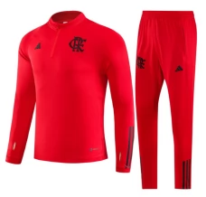 Bambino CR Flamengo Tute Felpe da Allenamento 2023/24 - 1-4 Zip Rosso