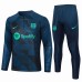 Bambino FC Barcelona Tute Felpe da Allenamento 2023/24 - 1-4 Zip Blu