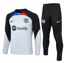Bambino FC Barcelona Tute Felpe da Allenamento 2023/24 - 1-4 Zip Grigio Nero