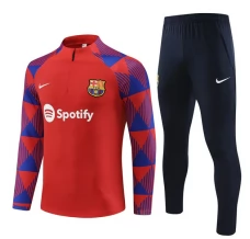Bambino FC Barcelona Tute Felpe da Allenamento 2023/24 - 1-4 Zip Rosso Blu