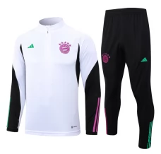 Bambino FC Bayern München Tute Felpe da Allenamento 2023/24 - 1-4 Zip Bianco Nero