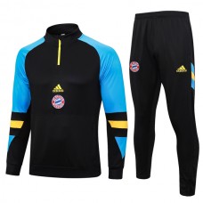 Bambino FC Bayern München Tute Felpe da Allenamento 2023/24 - 1-4 Zip Blu Nero