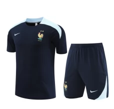 Bambino Francia Tute Maglia da Allenamento 2024/25 - Shorts Dark Blu