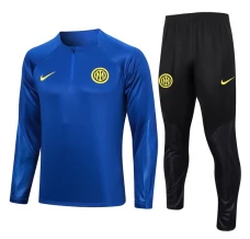 Bambino Inter Milan Tute Felpe da Allenamento 2023/24 - 1-4 Zip Blu