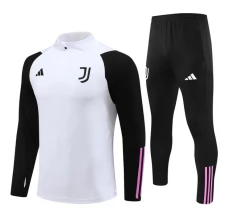 Bambino Juventus Tute Felpe da Allenamento 2023/24 - 1-4 Zip Bianco Nero