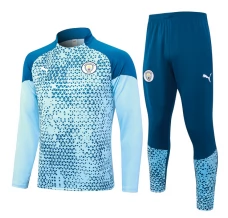 Bambino Manchester City Tute Felpe da Allenamento 2023/24 - 1-4 Zip Blu