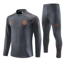 Bambino Manchester City Tute Felpe da Allenamento 2023/24 - 1-4 Zip Grigio