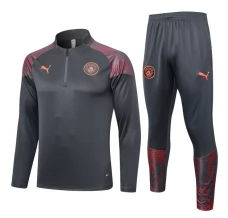Bambino Manchester City Tute Felpe da Allenamento 2023/24 - 1-4 Zip Grigio
