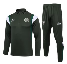 Bambino Manchester City Tute Felpe da Allenamento 2023/24 - 1-4 Zip Verde