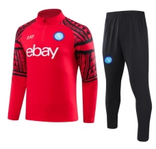 Bambino Napoli Tute Felpe da Allenamento 2023/24 - 1-4 Zip Rosso