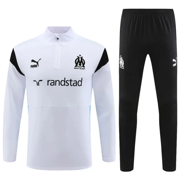 Bambino Olympique de Marseille Tute Felpe da Allenamento 2023/24 - 1-4 Zip Bianco Bambino Olympique de Marseille Tute Felpe da Allenamento 2023/24 - 1-4 Zip Bianco