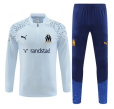 Bambino Olympique de Marseille Tute Felpe da Allenamento 2023/24 - 1-4 Zip Light Blu