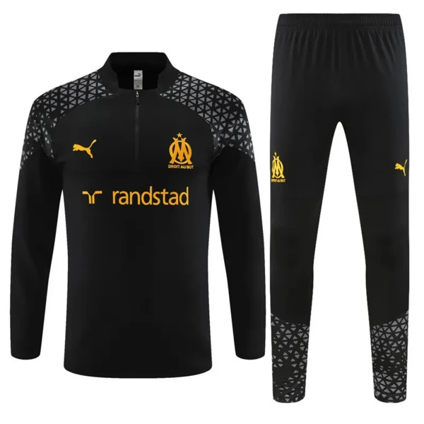 Bambino Olympique de Marseille Tute Felpe da Allenamento 2023/24 - 1-4 Zip Nero Bambino Olympique de Marseille Tute Felpe da Allenamento 2023/24 - 1-4 Zip Nero