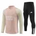 Bambino Olympique Lyonnais Tute Felpe da Allenamento 2023/24 - 1-4 Zip Rosa Nero