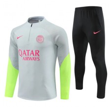 Bambino Paris Saint-Germain Tute Felpe da Allenamento 2023/24 - 1-4 Zip Grigio Rosa