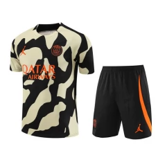 Bambino Paris Saint-Germain Tute Maglia da Allenamento 2023/24 - Shorts Nero Giallo